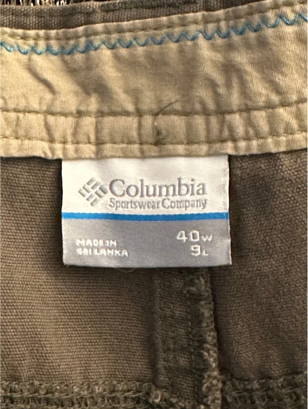 Columbia Omni-Shield khaki-grey cotton utility cargo shorts Size 40 gorpcore